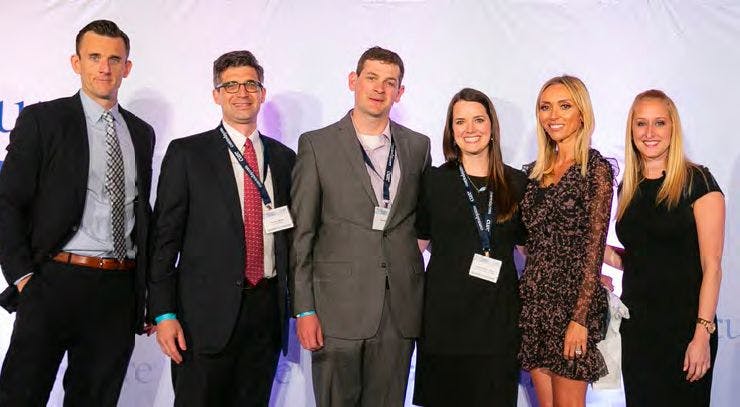 From left to right: Michael J. Hennessy, Jr., James LaBelle, MD, PhD, David Cohen, Caitlin Cohen, MSN, RN, CPNP-AC, CPHON, Giuliana Rancic, and Kristie Kahl.