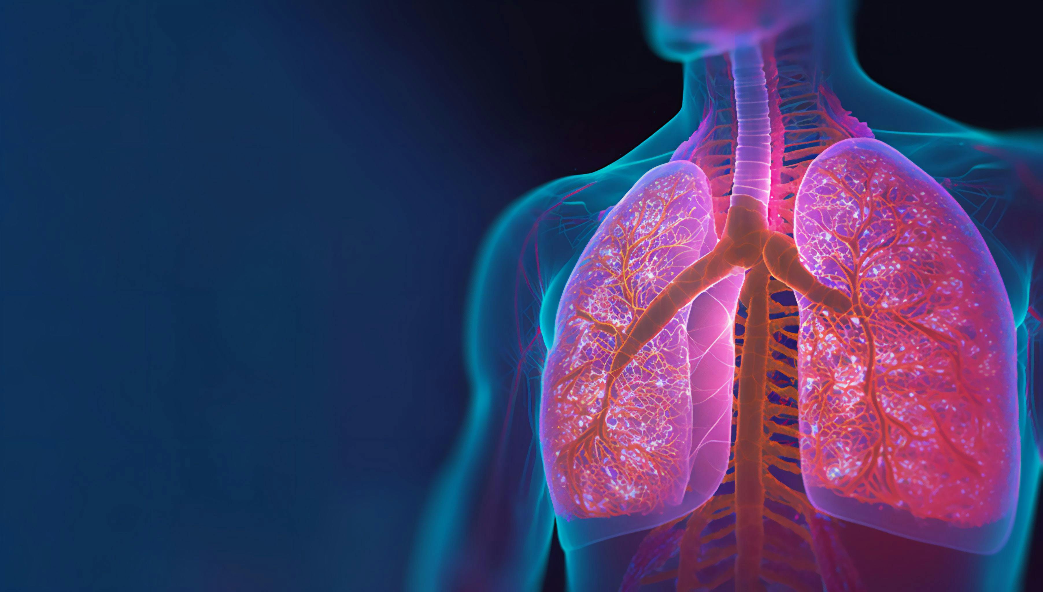 Holographic concept of lung cancer display, lung disease, treatment of lung cancer, lung illness such as pneumonia, viral infections or cancer 3d rendering | Image Credit: © catalin - stock.adobe.com