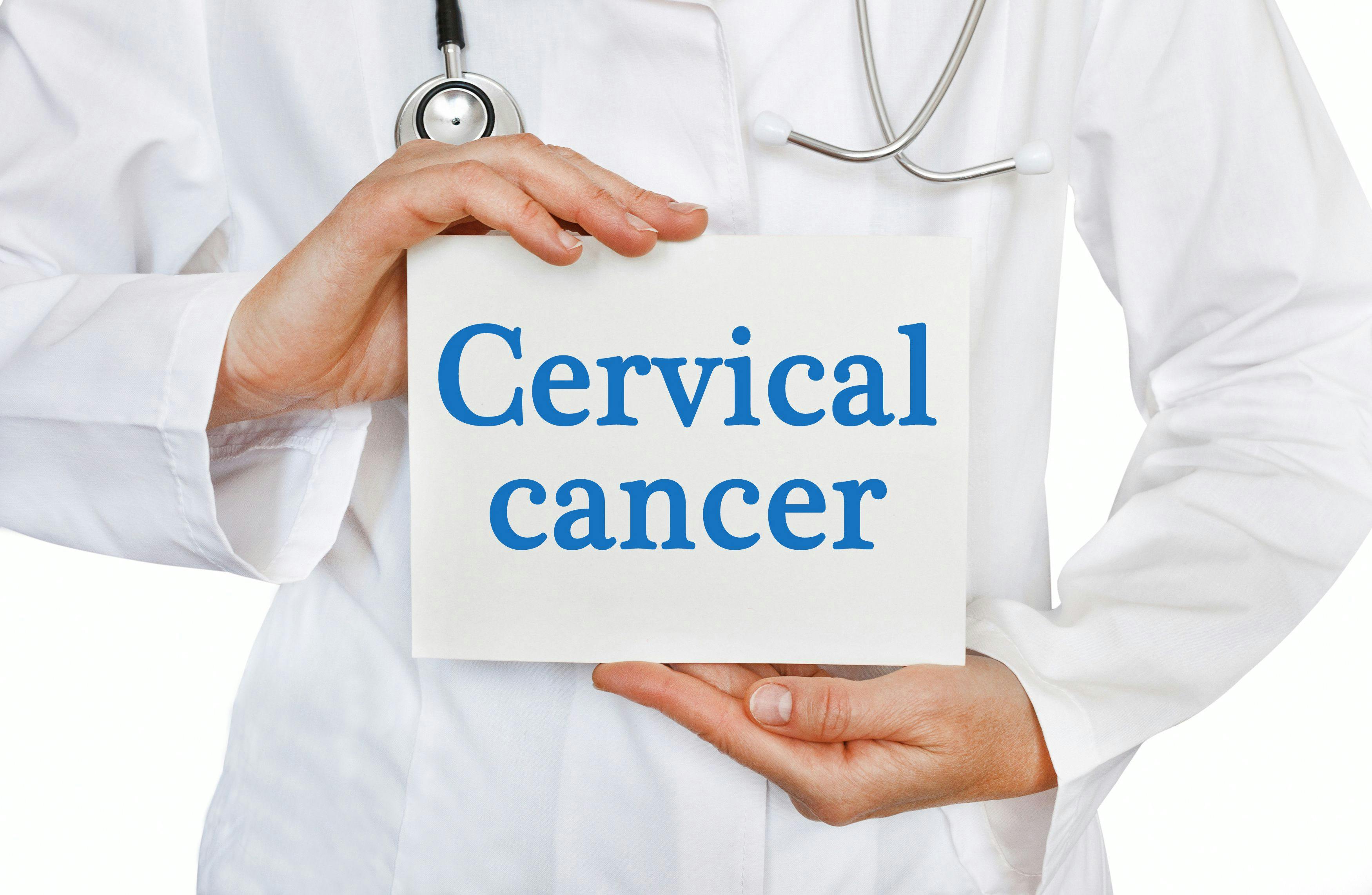 Sign that says cervical cancer